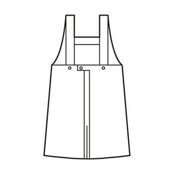 （まとめ）アイトス パイピングエプロンストレッチギャバ サンオレンジ フリーサイズ 861370-163-F 1枚〔×10セット〕_1