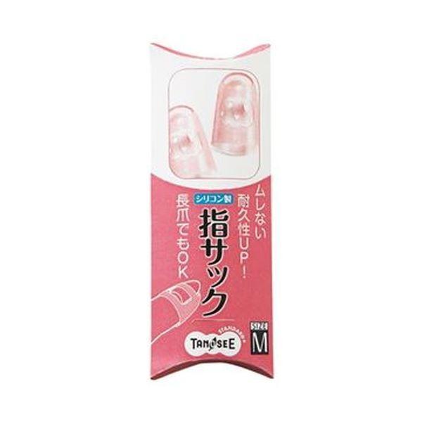 （まとめ）TANOSEE シリコンキャップ指サックM ピンク 1セット（40個：4個×10パック）〔×10セット〕