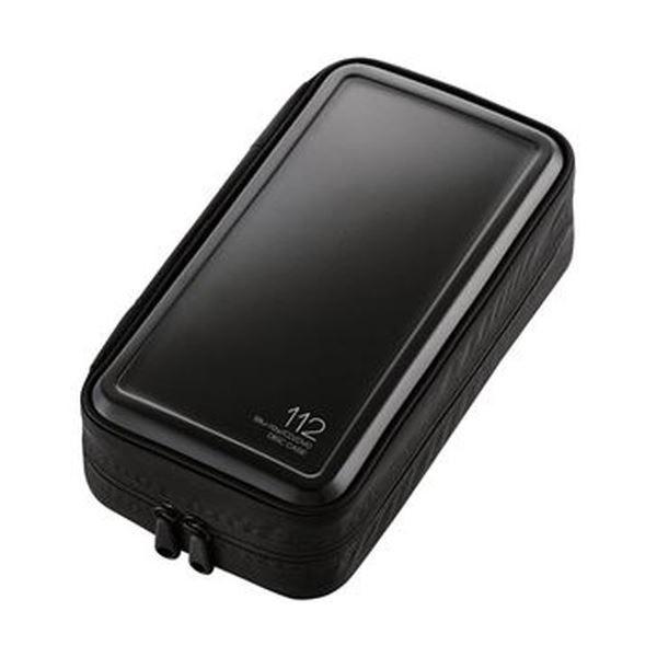 （まとめ）エレコム Blu-ray・CD・DVD対応ファスナーケース 112枚収納 ブラック CCD-HB112BK 1個〔×10セット〕