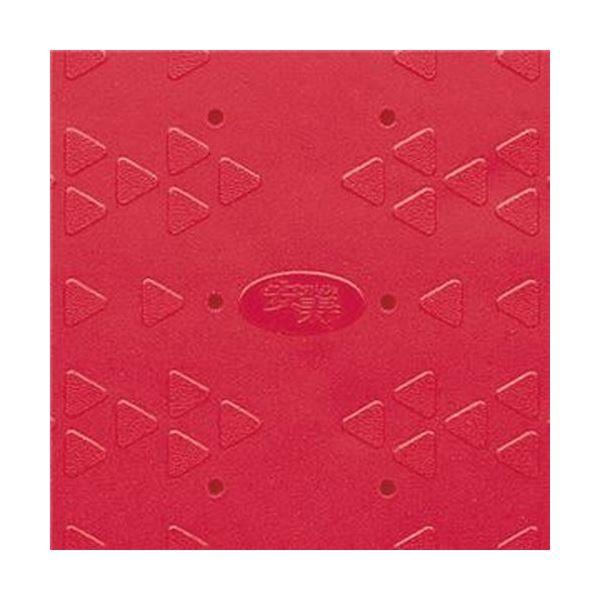 （まとめ）アロン化成 吸着すべり止めマット浴槽内用 C 28×36cm レッド 535-128 1パック（2枚）〔×5セット〕の画像