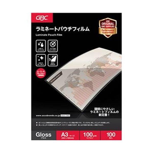（まとめ）アコ・ブランズ パウチフィルムA3サイズ 100μ YP100A3Z 1パック（100枚）〔×5セット〕