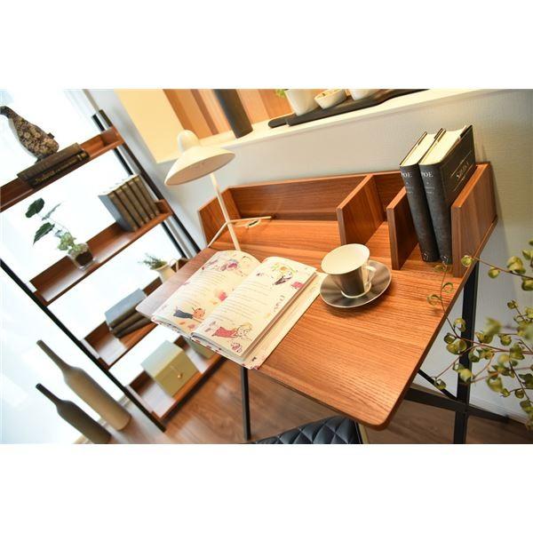 デスク 80cm幅 スチール アイアン ブラック/ブラウン 【組立品】 デスク 机 パソコンデスク 学習机 幅80cm スチール アイアン 木目