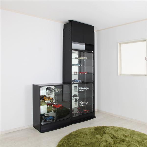 コレクションラック深型ロータイプ⁄ガラス扉⁄収納棚zz コレクション