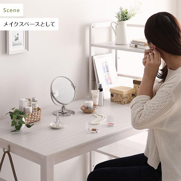 パソコンデスク 学習机 幅120cm ホワイトウォッシュ 木製 収納ラック 可動式棚板 フック付き リビング 子供部屋 書斎 在宅ワーク |  | 15