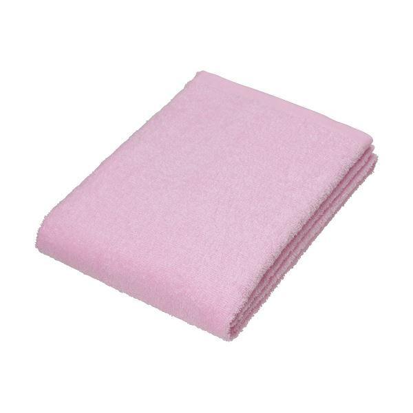 （まとめ）業務用バスタオル ピンク 800匁 1セット（10枚） 〔×3セット〕