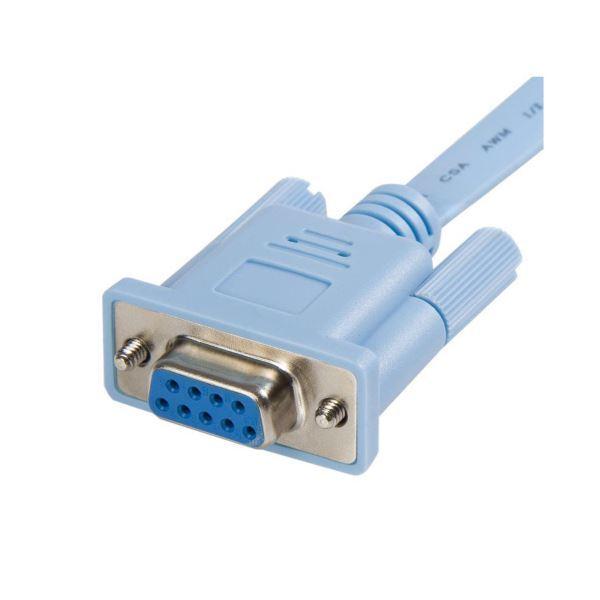 （まとめ）StarTech.com Cisco コンソールケーブル 1.8m RJ45 オス-D Sub 9ピン メス ブルー DB9CONCABL6 1本 〔×5セット〕_1