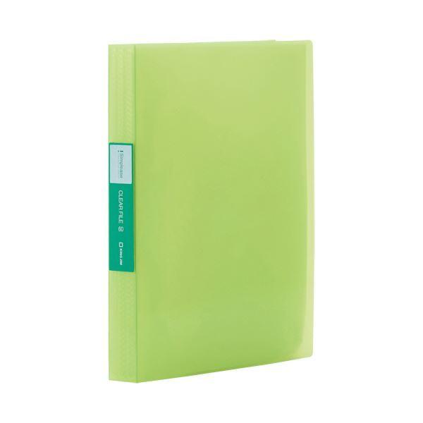 （まとめ）キングジム シンプリーズ クリアーファイル（透明） A4タテ 60ポケット 背幅32mm 黄緑 TH184TSP3G 1冊 〔×10セット〕