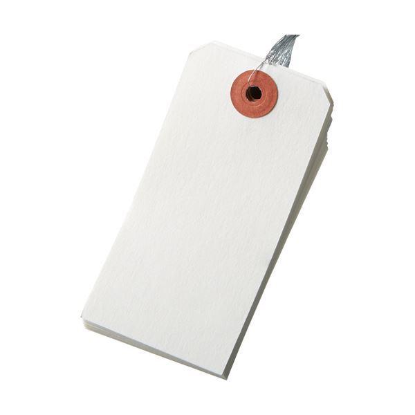 （まとめ）今村紙工 耐水紙 針金荷札 4号 45×90mm TH-4 1パック（100枚） 〔×10セット〕