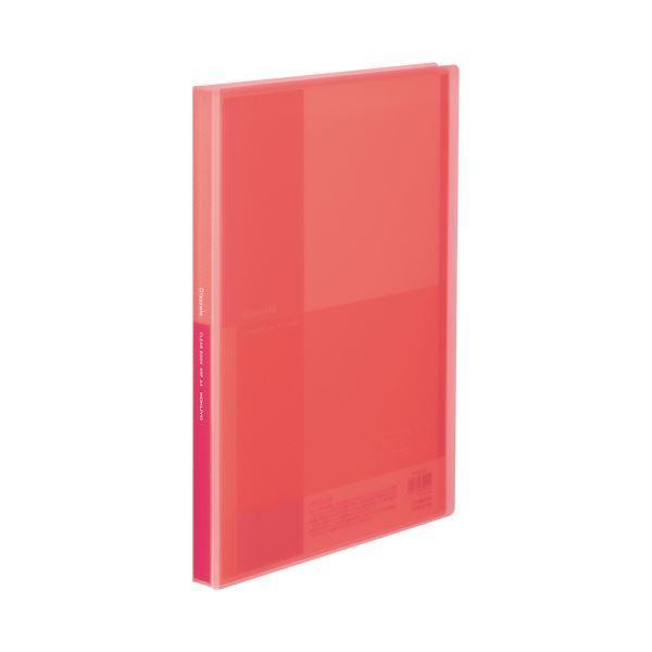 （まとめ）コクヨ クリヤーブック（Glassele） 固定式 A4タテ 40ポケット コーラルピンク ラ-GL40P 1冊 〔×30セット〕