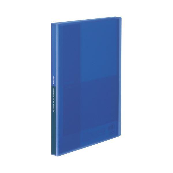 （まとめ）コクヨ クリヤーブック（Glassele） 固定式 A4タテ 40ポケット ブルー ラ-GL40B 1冊 〔×30セット〕