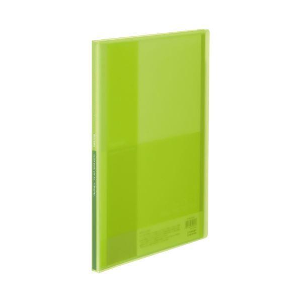 （まとめ）コクヨ クリヤーブック（Glassele） 固定式 A4タテ 20ポケット ライトグリーン ラ-GL20LG 1冊 〔×50セット〕