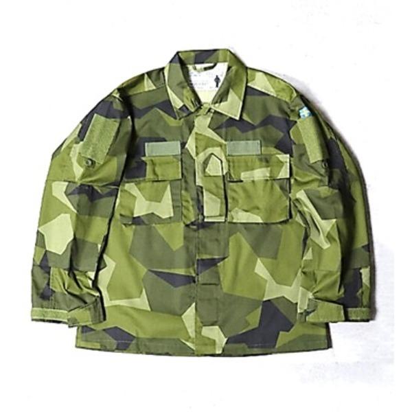 スウェーデン軍 ACTIVE LIFE社製 UF90 グリーンカモ シャツ デッドストック 未使用 190-75サイズ ミリタリーウェア 軍モノ