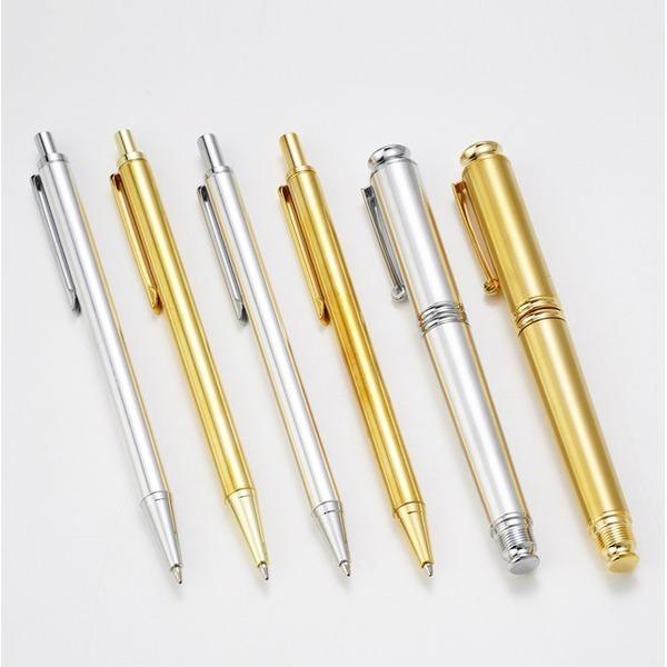 金属 万年筆/文房具 〔アルミ シルバーカラー〕 日本製 中太字 文具