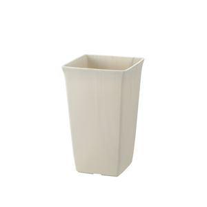 〔48個セット〕 角型 植木鉢/プランター 〔7号 ホワイト〕 約幅16.6cm 日本製 深型 リッチェル フォーレ スクエアポット