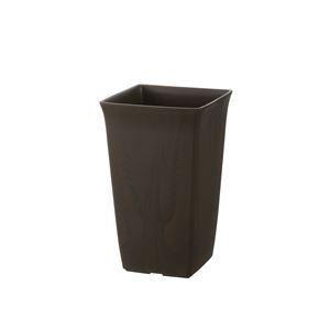 〔48個セット〕 角型 植木鉢/プランター 〔7号 ダークブラウン〕 約幅16.6cm 日本製 深型 リッチェル フォーレ スクエアポット
