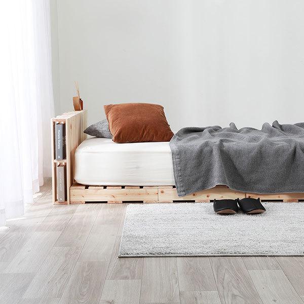 日本製 ひのき パレットベッド 〔通常すのこ・ハーフ4枚+シングル4枚