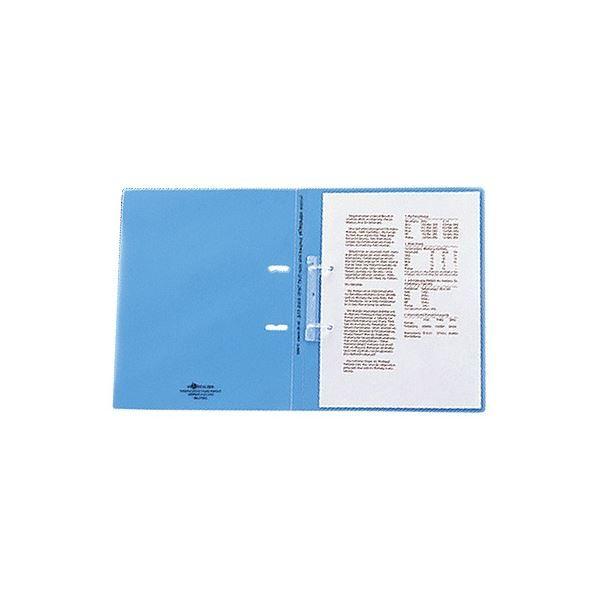 (まとめ) リヒトラブ AQUA DROPs フラット・ツイストリングファイル A4タテ 2穴 80枚収容 背幅16mm 青 F-5000-8 1セット(10冊) 〔×3セット〕の画像