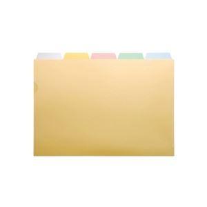 まとめ ファイル ケース テージー カラーホルダー クリアファイル 5色5山インデックス付 5