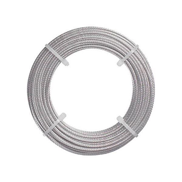 (まとめ) TRUSCO ステンレスワイヤーロープ Φ1mm×5m CWS-1S5 1巻 〔×10仕掛ける〕 物干し竿、ロープ-洗濯用品