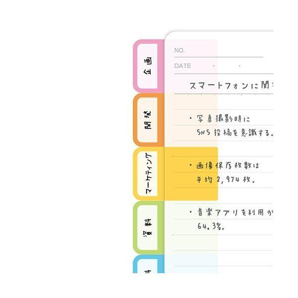 (まとめ) クラスタージャパン FILM INDEX 厚口タイプ A4縦12山(10枚×6色) C-FI-02 1パック 〔×30セット〕_2