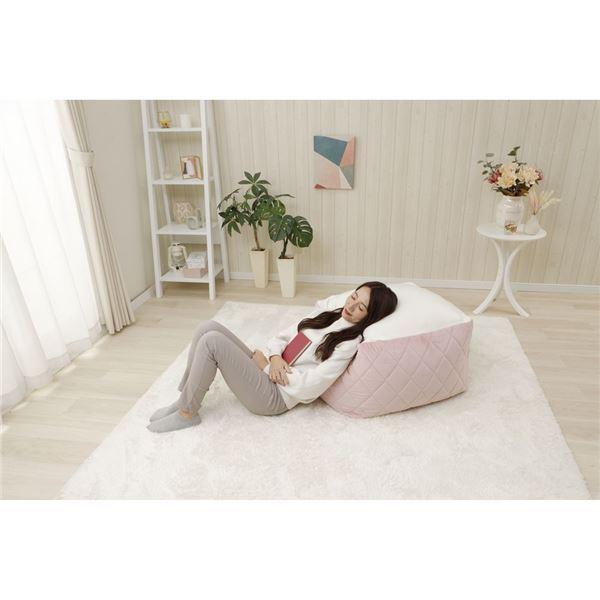 ビーズクッション 約幅73cm Lサイズ ピンク 洗える カバー付き リビング ダイニング インテリア家具 贈り物 ギフトの画像