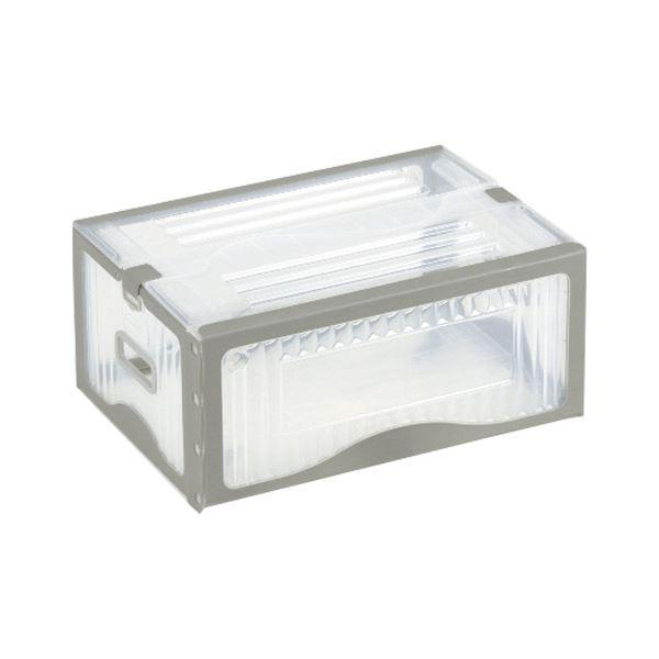 木鼠ボックス席25B 薄墨色 幅455×奥322×高206粍 収納ケース-家具、インテリア-プラケース、押入れ収納