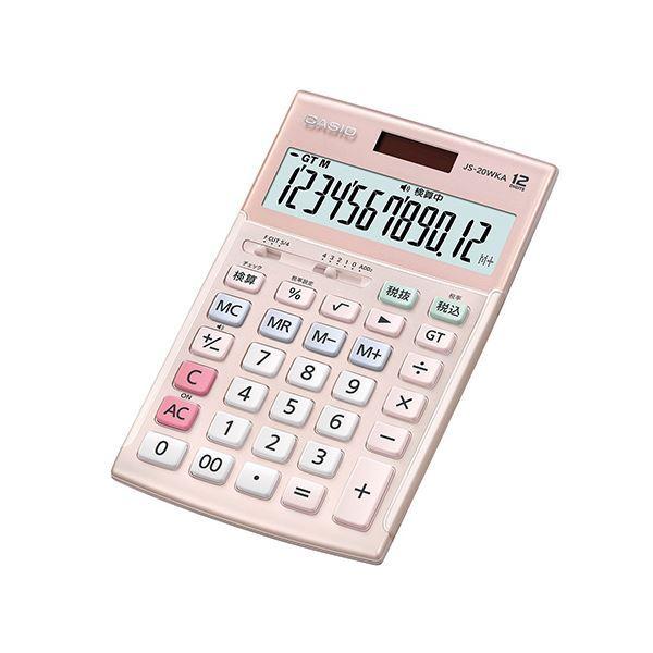 電卓 ジャストサイズ ピンク JS-20WKA-PK-N｜shop-easu01