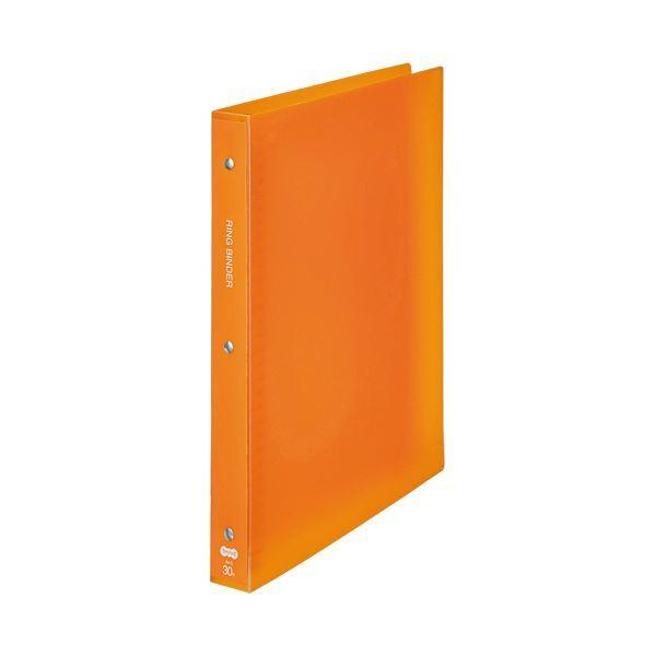文房具・事務用品 TANOSEE30穴バインダー(透明PP表紙) A4タテ 90枚収容 背幅34mm ピンク 1セット(10冊)