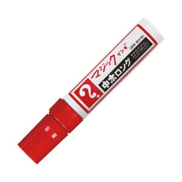 （まとめ）寺西化学 油性マーカー マジックインキ中太ロング 赤 MTBLP-T2 1本〔×30セット〕