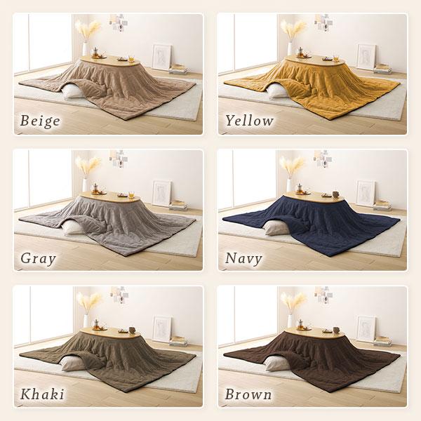 こたつ 2点セット 約幅90cm ホワイトウォッシュ×ベージュ 楕円形 (丸型 ラウンド) 折りたたみ こたつテーブル 机 こたつ掛け布団 完成品 白 送料無料 こたつ 2点セット 約幅90cm ホワイトウォッシュ×ベージュ 楕円形