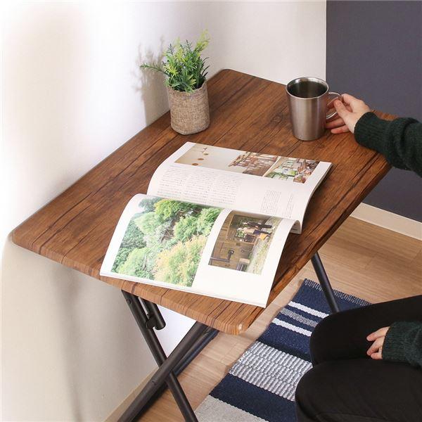 折りたたみテーブル チェア セット 約幅700mm ブラウン MDF リビング