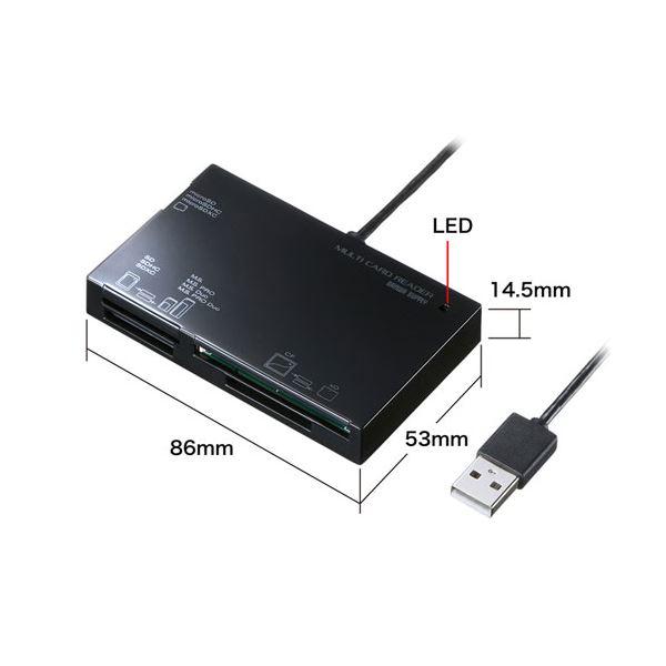 〔5個セット〕 サンワサプライ USB2.0 カードリーダー ADR-ML19BKNX5_3
