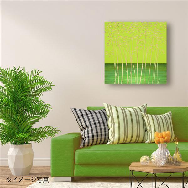ユーパワー ウッドスカルプチャーアート 60×60cm 「フィールド フラワー2」GR+NPの画像