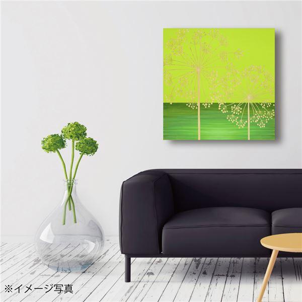 ユーパワー ウッドスカルプチャーアート 60×60cm 「ファイヤー フラワー」GR+NPの画像