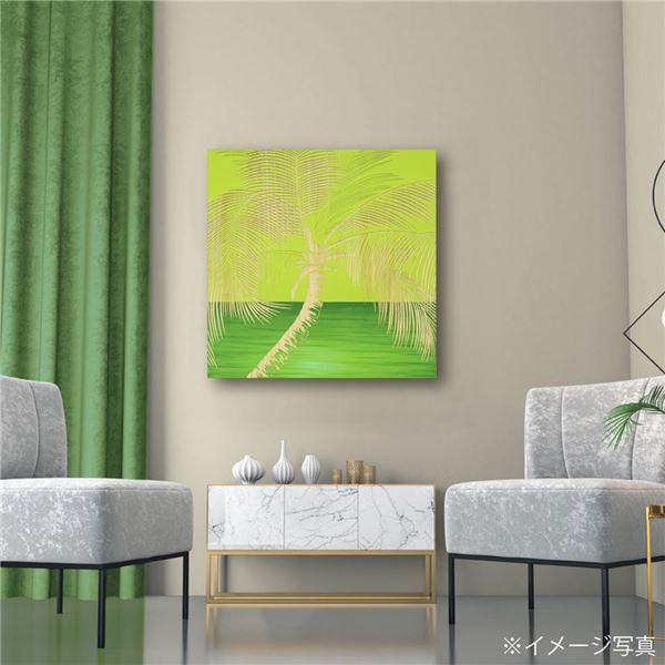 ユーパワー ウッドスカルプチャーアート 60×60cm 「パーム ツリー」GR+NPの画像