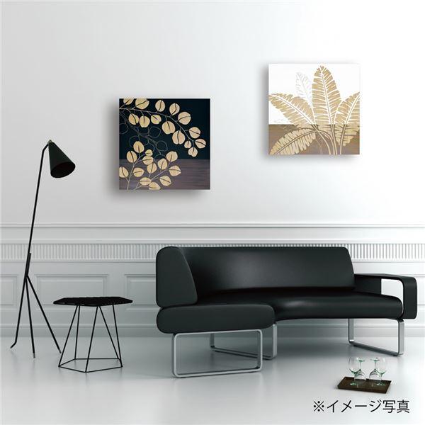 ユーパワー ウッドスカルプチャーアート 60×60cm 「バナナリーフ」WH+NPの画像