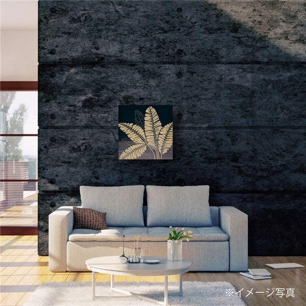 ユーパワー ウッドスカルプチャーアート 60×60cm 「バナナリーフ」BK+NPの画像