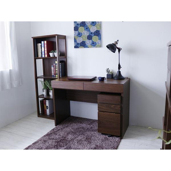 デスク（ウォルナット） 幅約105cm [完成品］の画像