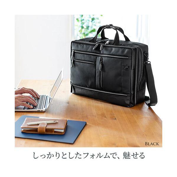 サンワダイレクト 3WAYビジネスバッグ(15.6型対応・大容量・テフロン加工・撥水・防汚・ブラック) 200-BAG138BK 1個_3