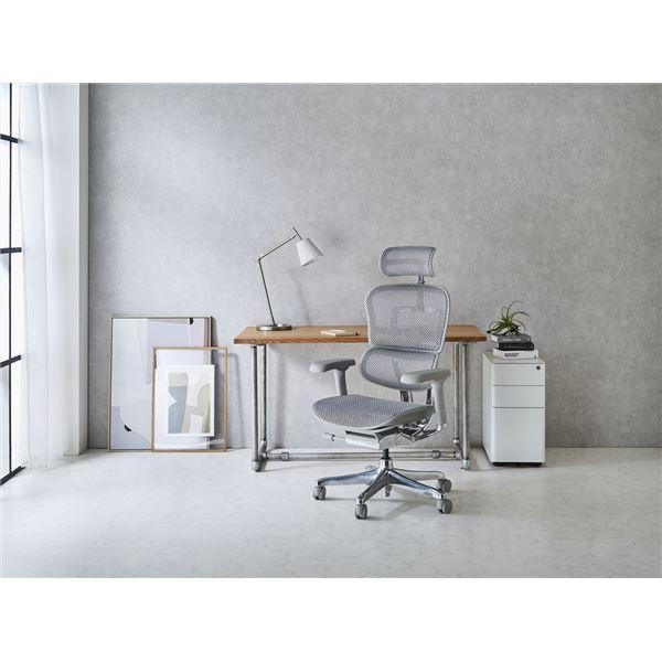 オフィスチェア デスクチェア 〔ハイタイプ グレーフレーム×ホワイト