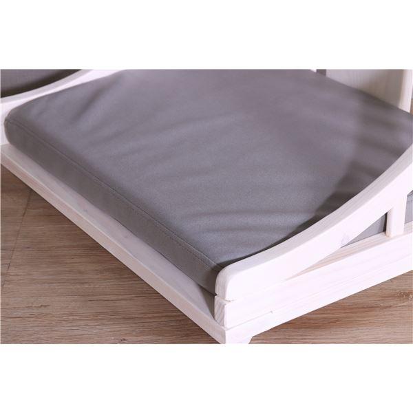 ペットベッド M 約幅67.5cm ホワイト 木製 ペット用品 ペットグッズ 犬用品 猫用品 組立品の画像