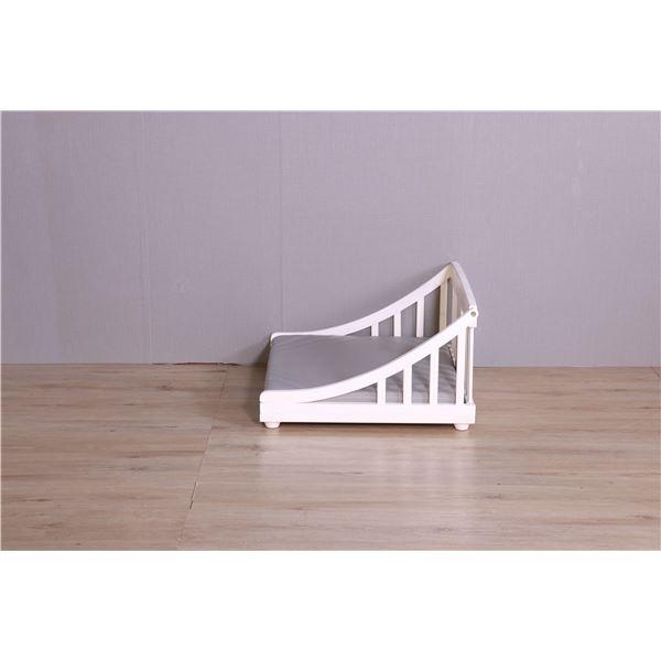 ペットベッド M 約幅67.5cm ホワイト 木製 ペット用品 ペットグッズ 犬用品 猫用品 組立品の画像