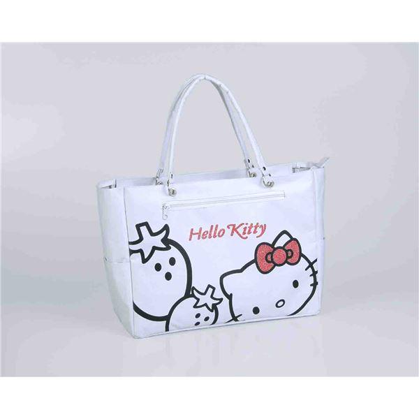 Hello Kitty ハローキティ ストロベリートートバッグ 鞄 ホワイト マチ・ポケット付き : ds-2612003 : SHOP ...