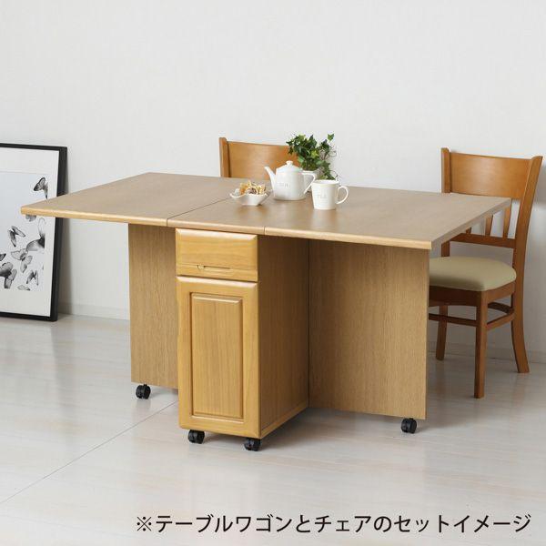Tバタ テーブルワゴン ライトブラウン 組立式_5
