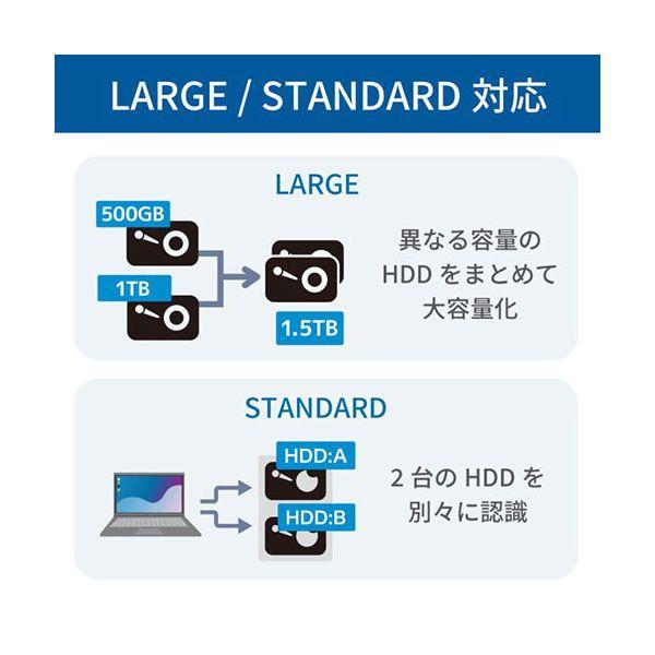 ラトックシステム USB 10Gbps RAIDケース(3.5インチHDD2台用) RS-EC32
