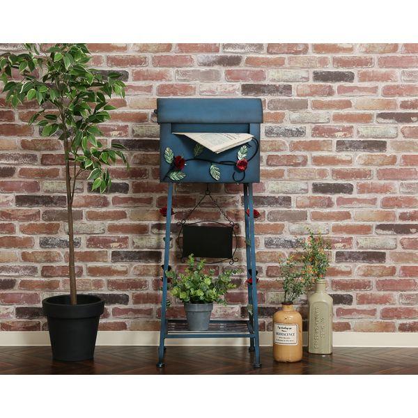 メールボックス ローズ横型 ブルー 組立品 : SHOPイーアスYahoo!店