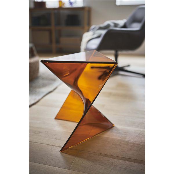 サイドテーブル オレンジ （約W40×D40×H43.5cm） 完成品 : SHOP