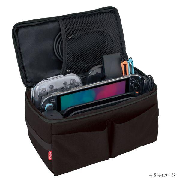 SWITCH2用 ぜんぶ収納ボックス 厚手クッションタイプ ブラック SZC
