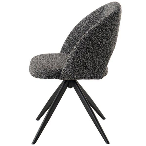 回転チェア 約W50×D55×H78×SH45cm ダークグレー 回転式 組立式 : SHOP