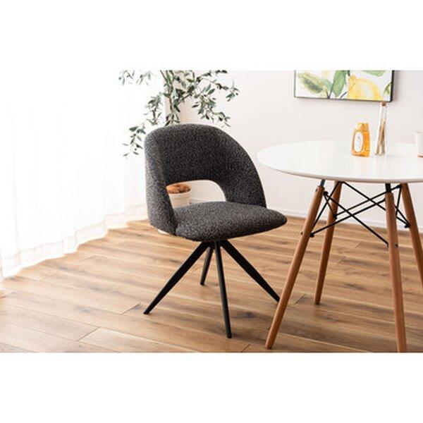 回転チェア 約W50×D55×H78×SH45cm ダークグレー 回転式 組立式 : SHOP